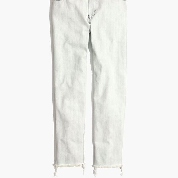 NWT Madewell Tapered Wide Leg Frayed Cropped Jeans 30 - Picture 6 of 9